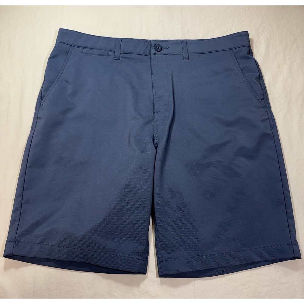 Johnnie-O Mulligan Chino Shorts Mens 35 Pacific Blue Performance Golf